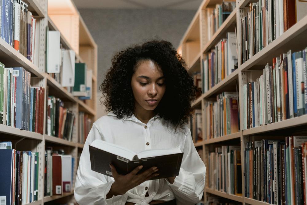 student studying
